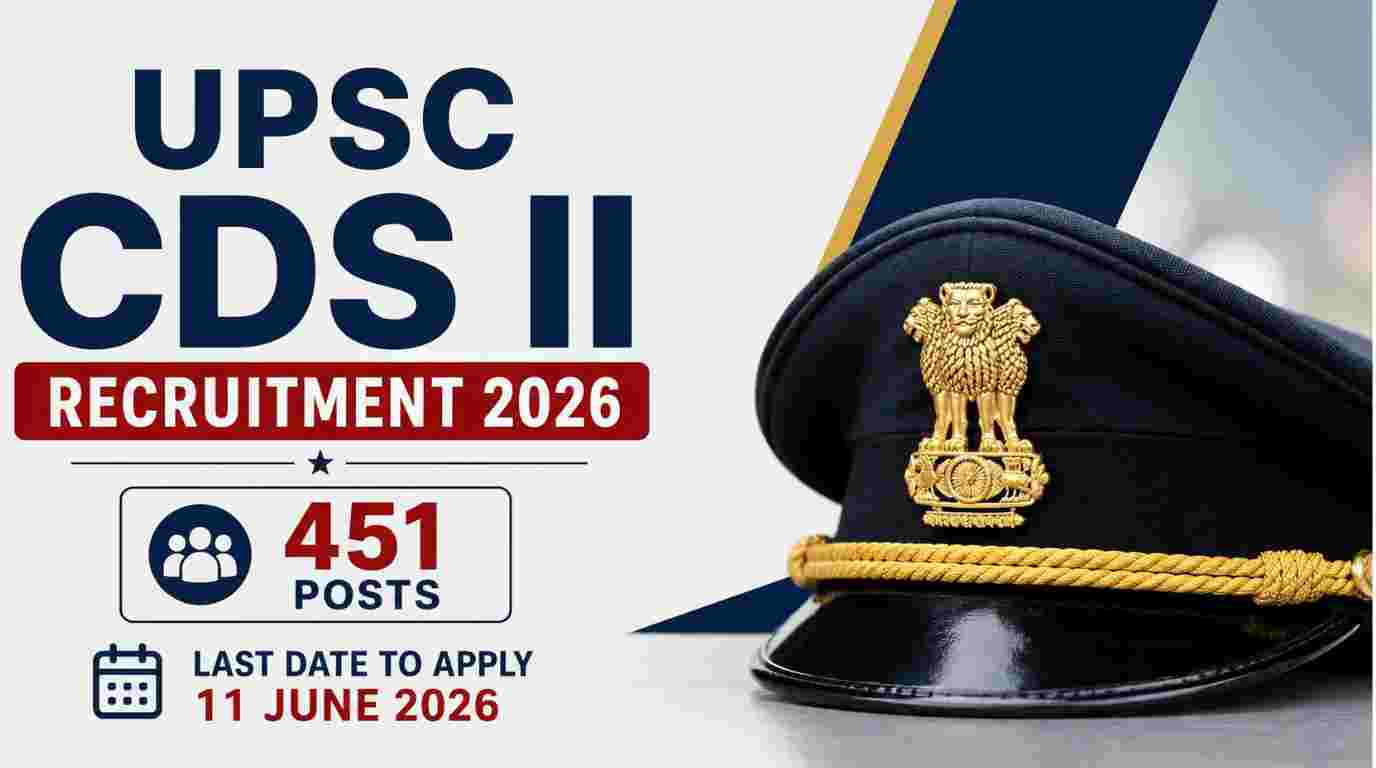 UPSC CDS II Recruitment 2026 Notification Out for 451 Vacancies, Apply Online